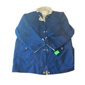 Enna Jetticks Womens Blue Lightweight Jacket With Beige Lining Button & Snap Clo